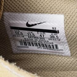 Pre Owned Off-White x Nike Beige Fabric and Suede Air Max 90 Desert Ore Sneakers Size 43