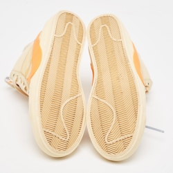 Pre Owned Off-White x Nike Beige Leather Blazer Mid All Hallow's Eve Sneakers Size 42.5