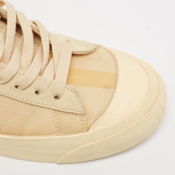 Pre Owned Off-White x Nike Beige Leather Blazer Mid All Hallow's Eve Sneakers Size 42.5