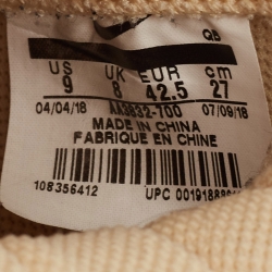 Pre Owned Off-White x Nike Beige Leather Blazer Mid All Hallow's Eve Sneakers Size 42.5