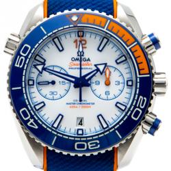 Pre Owned Omega Michael Phelps  Seamaster Planet Ocean Limited Edition 280 Steel Automatic Men'S Watch 45.5MM