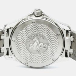 Pre Owned Omega Silver Stainless Steel Seamaster Quartz Men's Wristwatch 36 mm