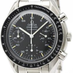 Pre Owned Omega Black Stainless Steel Speedmaster Men's Wristwatch 39MM