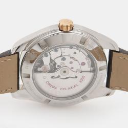 مملوكة مسبقًا ساعة يد رجالية أوميغا سيماستر أكوا تيرا أوتوماتيك ذهب وردي ستانلس ستيل 41.5 مم