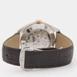 مملوكة مسبقًا ساعة يد رجالية أوميغا سيماستر أكوا تيرا أوتوماتيك ذهب وردي ستانلس ستيل 41.5 مم