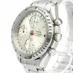 Pre Owned Omega Silver Stainless Steel Speedmaster Men's Wristwatch 39MM