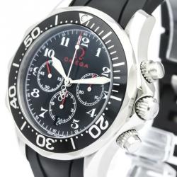 Pre Owned Omega Black Stainless Steel Official Timekeeper Men's Wristwatch 41MM