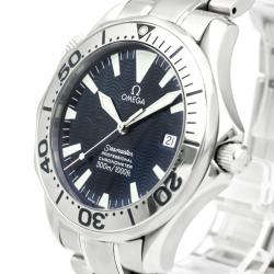 Pre Owned Omega Blue Stainless Steel Seamaster Professional Men's Wristwatch 41MM