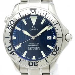 Pre Owned Omega Blue Stainless Steel Seamaster Professional Men's Wristwatch 41MM