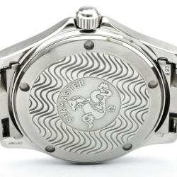 Omega Blue Stainless Steel Seamaster Men's Wristwatch 36MM