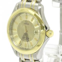 Omega Champagne 18K Yellow Gold and Stainless Steel Seamaster Men's Wristwatch 36MM