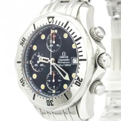 Pre Owned Omega Blue Stainless Steel Seamaster Professional Men's Wristwatch 42MM