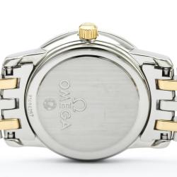 Pre Owned Omega Champagne 18K Yellow Gold and Stainless Steel De Ville Men's Wristwatch 22MM