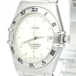 Pre Owned Omega Silver Stainless Steel Constellation Men's Wristwatch 36MM