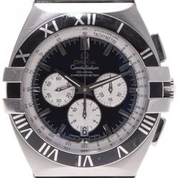 Pre Owned Omega Black Stainless Steel Constellation Double Eagle Men's Wristwatch 40MM