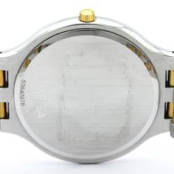 Omega Champagne 18K Yellow Gold and Stainless Steel De Ville Men's Wristwatch 32MM