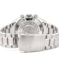 Omega Silver 18K White Gold and Stainless Steel Speedmaster Men's Wristwatch 42MM