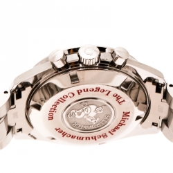 Omega Cream Stainless Steel Speedmaster Legend Michael Schumacher Men's Wristwatch 42 mm