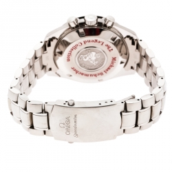 Omega Cream Stainless Steel Speedmaster Legend Michael Schumacher Men's Wristwatch 42 mm