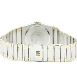 Omega Black 18K Yellow Gold and Stainless Steel Diamond Constellation Men's Wristwatch 33MM