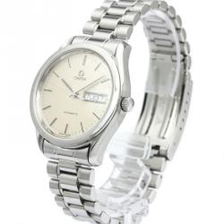 Pre Owned Omega Silver Stainless Steel Classic Men's Wristwatch 35MM