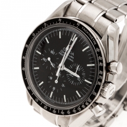 Omega Black Stainless Steel Speedmaster Professional Moonwatch 35705000 Men's Wristwatch 42 mm
