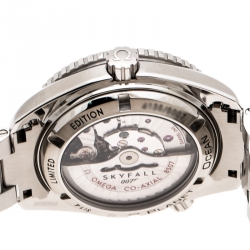 Pre Owned Omega Black Stainless Steel Seamaster Planet Ocean 600M James Bond 007 "SKYFALL" Limited Edition Men's Wristwatch 42 mm