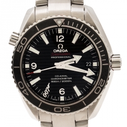 Pre Owned Omega Black Stainless Steel Seamaster Planet Ocean 600M James Bond 007 "SKYFALL" Limited Edition Men's Wristwatch 42 mm