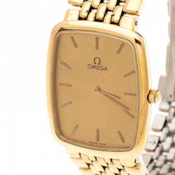 Omega Gold Plated Stainless Steel De Ville 395.0876.2 Men's Wristwatch 26 mm