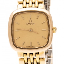 Omega Gold Plated Stainless Steel De Ville 395.0876.2 Men's Wristwatch 26 mm
