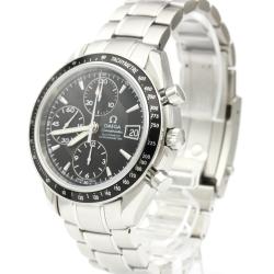 Pre Owned Omega Black Stainless Steel Speedmaster Date/Day-Date Chronograph 3210.50 Men's Wristwatch 40MM