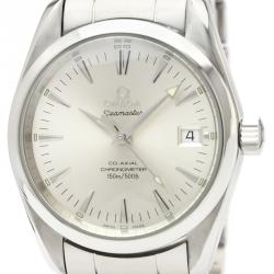 Pre Owned Omega Silver Stainless Steel Seamaster Aqua Terra Chronometer 2504.30 Men's Wristwatch 36MM
