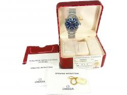 Omega Blue Stainless Steel Seamaster Professional 2265.80 Men's Wristwatch 41MM
