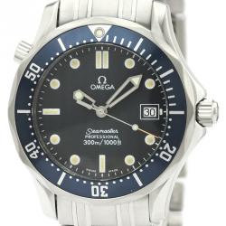 Pre Owned Omega Black Stainless Steel Seamaster Professional 300M 2561.80 Men's Wriswatch 36 MM