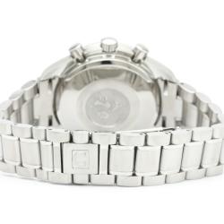 Pre Owned Omega Silver Stainless Steel Speedmaster Triple Date 3523.30 Men's Wristwatch 39MM