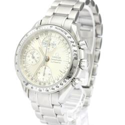 Pre Owned Omega Silver Stainless Steel Speedmaster Triple Date 3523.30 Men's Wristwatch 39MM