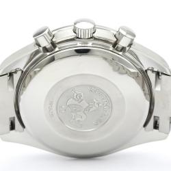 Pre Owned Omega Silver Stainless Steel Speedmaster Triple Date 3523.30 Men's Wristwatch 39MM