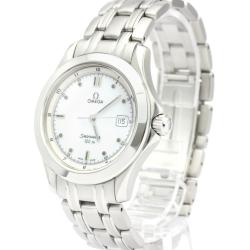 Pre Owned Omega White Stainless Steel Seamaster 120M 2511.20 Men's Wristwatch 36MM