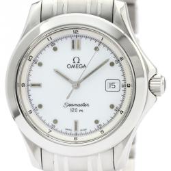 Pre Owned Omega White Stainless Steel Seamaster 120M 2511.20 Men's Wristwatch 36MM
