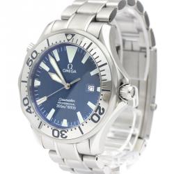 Pre Owned Omega Blue Stainless Steel Seamaster Professional 300M 2265.80 Men's Wristwatch 41 MM