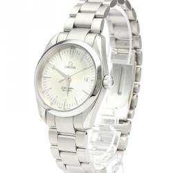 Pre Owned Omega Silver Stainless Steel Seamaster Aqua Terra 2518.30 Men's Wristwatch 36MM