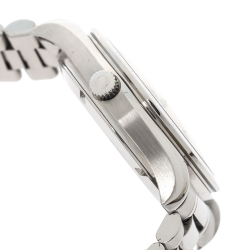 Pre Owned Omega Silver Stainless Steel Seamaster Day-Date 166.0299 Men's Wristwatch 35 mm