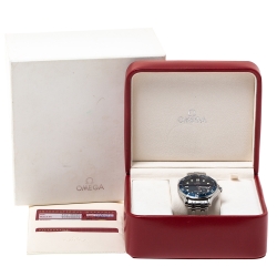 Pre Owned Omega Blue Stainless Steel Seamaster Professional 22218000 Men's Wristwatch 41 MM