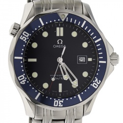 Pre Owned Omega Blue Stainless Steel Seamaster Professional 22218000 Men's Wristwatch 41 MM