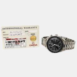 Pre Owned Omega Black Stainless Steel Speedmaster Automatic 3510.50 Men's Wristwatch 39 MM