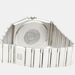 Pre Owned Omega Silver Stainless Steel Constellation 396.1070 Quartz Men's Wristwatch 33 mm