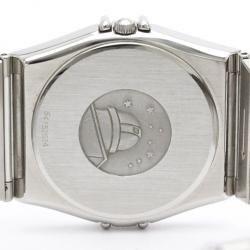 Pre Owned Omega Silver Stainless Steel Constellation 396.1070 Quartz Men's Wristwatch 33 mm