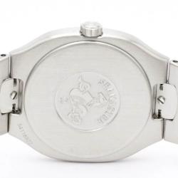 Pre Owned Omega White 18k Yellow Gold And Stainless Steel Seamaster 396.1022 Quartz Men's Wristwatch 31 mm