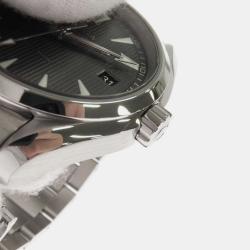 Omega Grey Stainless Steel Seamaster Aqua Terra Quartz Men's Wristwatch 38.5 mm