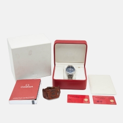 Pre Owned Omega Blue Stainless Steel Seamaster 212.30.41.20.03.001 Men's Wristwatch 41 mm